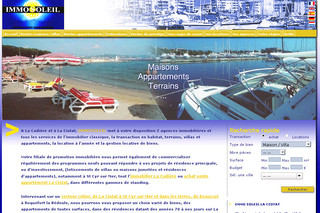 Aperçu visuel du site http://www.immosoleil.fr