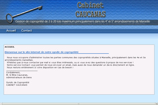 Aperçu visuel du site http://www.cabinetcaucanas.com/
