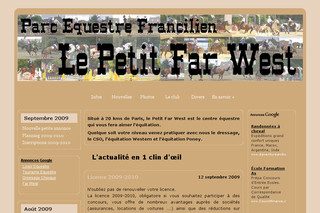 Aperçu visuel du site http://www.lepetitfarwest.com