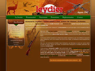 Aperçu visuel du site http://www.leydier-armurerie.fr