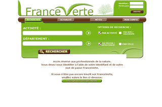Aperçu visuel du site http://www.franceverte.fr