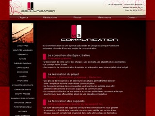Aperçu visuel du site http://www.m3-communication.fr