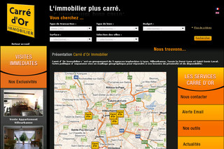 Aperçu visuel du site http://www.carredorimmo.com