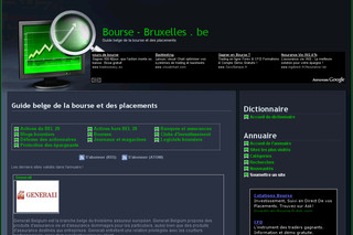 Aperçu visuel du site http://www.bourse-bruxelles.be/