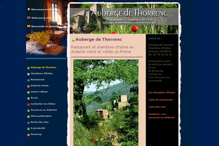 Aperçu visuel du site http://www.auberge-thorrenc.com