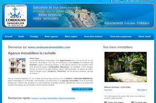 Aperçu visuel du site http://www.cordouan-immobilier.com
