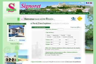 Aperçu visuel du site http://www.signoret-immobilier.com