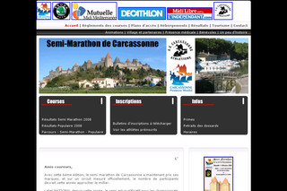Aperçu visuel du site http://www.semimarathon-carcassonne.fr