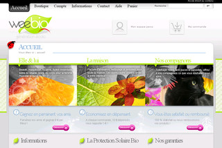 Aperçu visuel du site http://www.weebio.fr