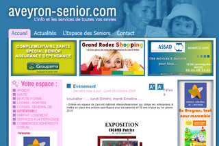 Aperçu visuel du site http://www.aveyron-senior.com