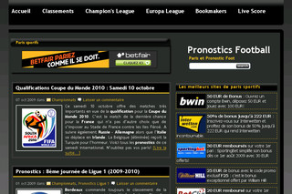 Aperçu visuel du site http://www.pronostics-football.net