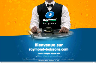 Aperçu visuel du site http://www.raymond-boissons.com/