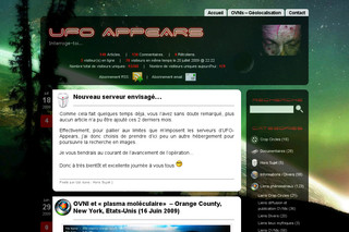 Aperçu visuel du site http://www.ufo-appears.net