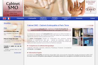 Aperçu visuel du site http://www.osteopathiesmo.com