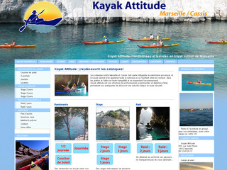 Aperçu visuel du site http://www.kayak-marseille.fr