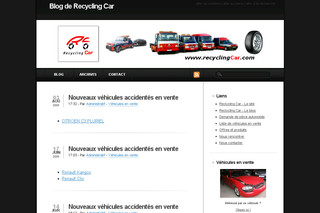 Aperçu visuel du site http://blog.recyclingcar.com