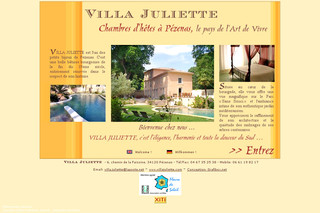 Aperçu visuel du site http://www.villajuliette.com