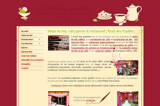 Aperçu visuel du site http://www.leveil-des-papilles.fr