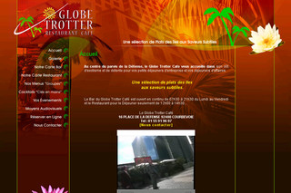 Aperçu visuel du site http://www.globetrottercafe.com