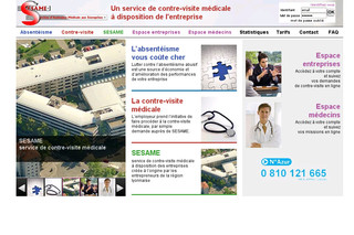 Aperçu visuel du site http://www.sesamefrance.fr