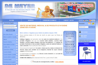 Aperçu visuel du site http://www.demeyer-hygiene.fr