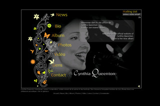 Aperçu visuel du site http://www.cynthiaqueenton.com/