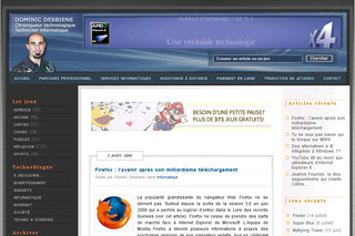 Aperçu visuel du site http://www.dominicdesbiens.com/
