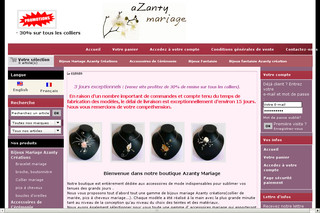 Aperçu visuel du site http://www.azantymariage.com