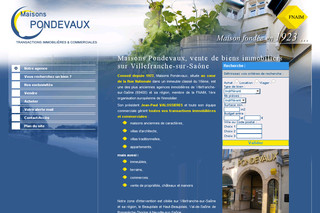 Aperçu visuel du site http://www.immobilier-pondevaux.fr