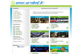 Aperçu visuel du site http://www.jeuxgratuit-fr.com
