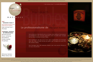 Aperçu visuel du site http://www.marrakech-bubbles.com/