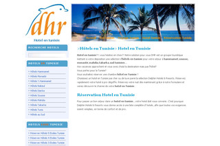Aperçu visuel du site http://www.hotels.entunisie.com