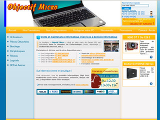 Aperçu visuel du site http://www.objectif-micro.net 