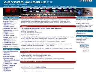 Aperçu visuel du site http://www.abydos-musique.fr/