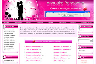 Aperçu visuel du site http://www.annuaire-rencontre.eu
