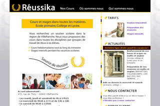 Aperçu visuel du site http://reussika.net