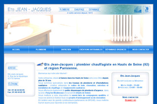 Aperçu visuel du site http://www.etsjean-jacques-plomberie.com