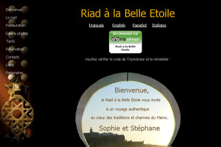 Aperçu visuel du site http://www.riad-alabelle-etoile.com