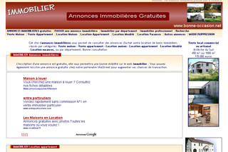 Aperçu visuel du site http://www.bonne-occasion.net