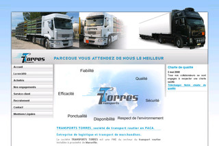 Aperçu visuel du site http://www.transports-torres.fr