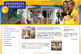 Aperçu visuel du site http://www.residences-concept.fr