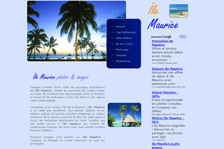 Aperçu visuel du site http://www.voyage-maurice.com