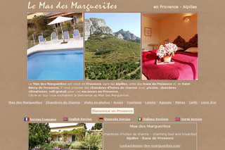 Aperçu visuel du site http://www.mas-des-marguerites.com