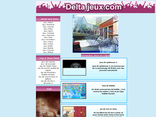 Aperçu visuel du site http://www.deltajeux.com