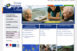 Aperçu visuel du site http://www.fonds-europeens-alsace.eu