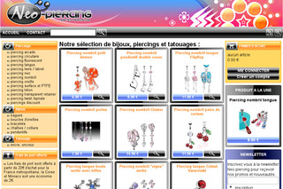 Aperçu visuel du site http://www.neo-piercing.com