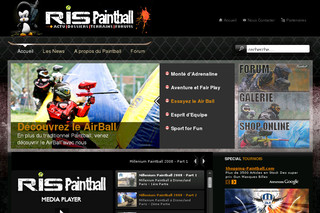 Aperçu visuel du site http://www.rispaintball.com