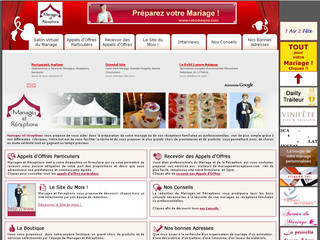 Aperçu visuel du site http://www.mariagesetreceptions.com