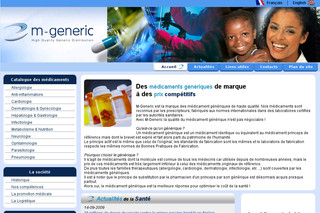 Aperçu visuel du site http://www.m-generic.com/ 