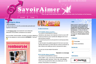 Aperçu visuel du site http://www.savoir-aimer.net